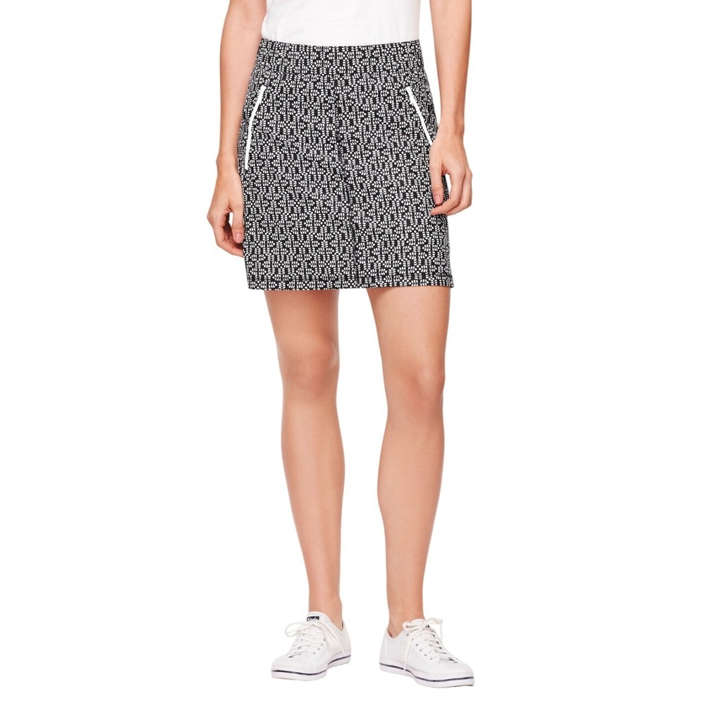 T by Talbots Geo Print Woven‎ Skort Black White Large